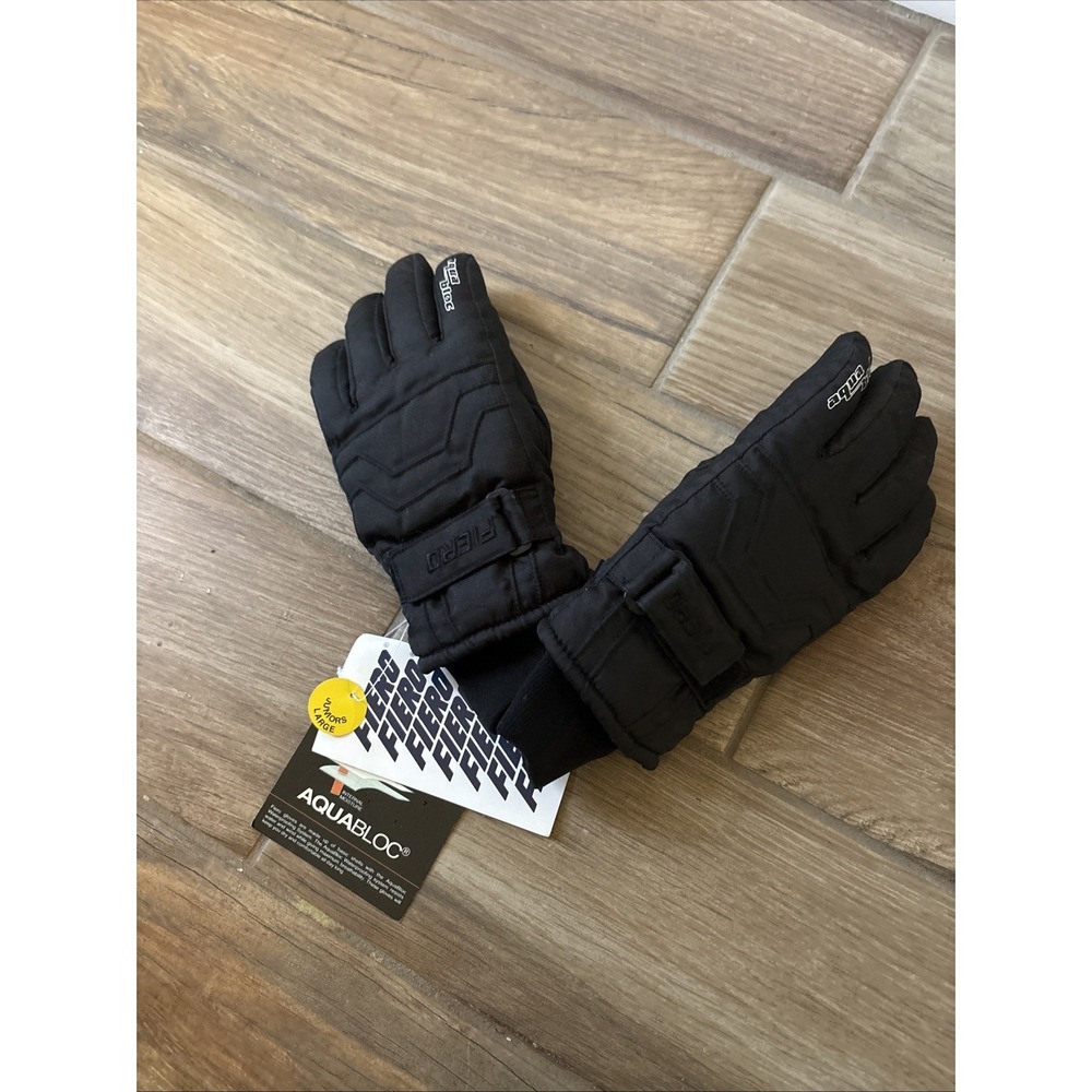 Genuine Fiero Dri-Max Waterproof Youth Black Size Juniors Black Winter Gloves